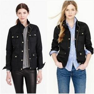 J Crew downtown field jacket black/gold